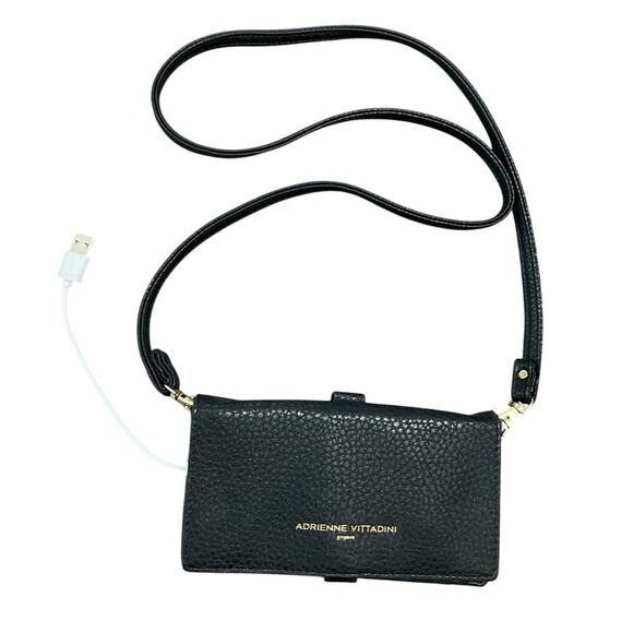 Adrienne Vittadini Handbags - Adrienne Vittadini Black Charger Wallet Crossbody